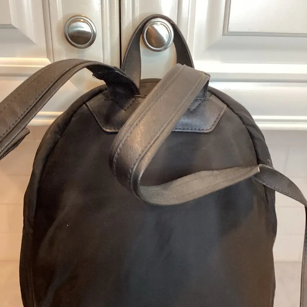 Michael Kors Backpack Jet Set Nylon Black Back Pack Purse Pocketbook Bag